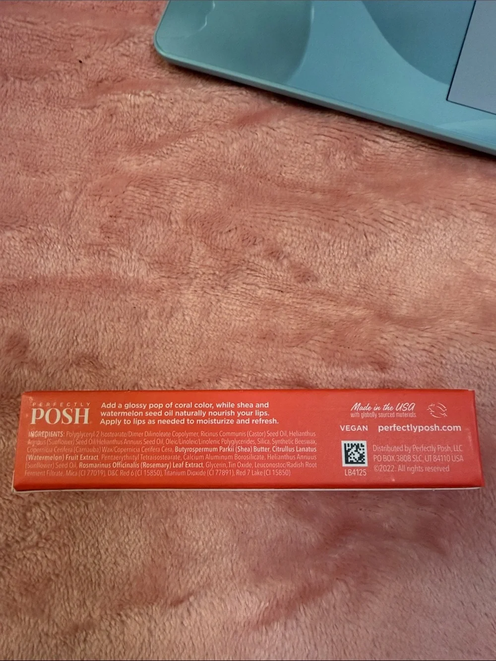 Perfectly Posh Rainbow Bright Coral Lip Gloss 0.5 oz NIB Retired Rare
